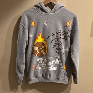 Gray Graphic Hoodie